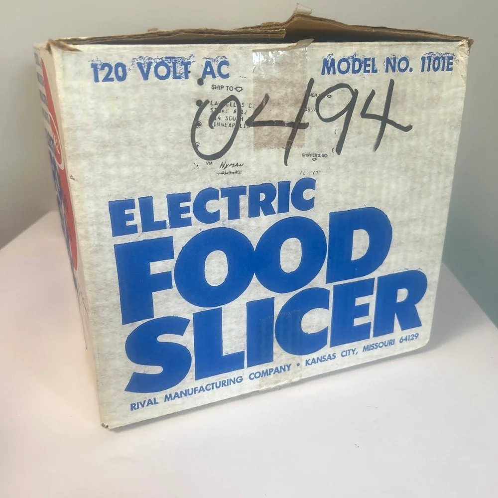 Rival Electric Food Slicer 1101E Chrome Vintage Deli Meat Slicer USA Made TESTED
